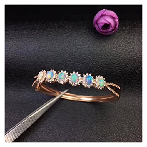 Bague opale naturelle véritable de haute qualité en argent s925