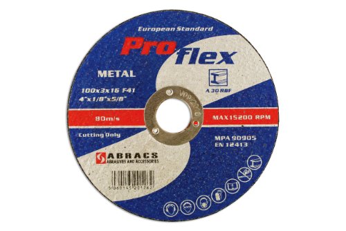 Disques coupe plats 100mm 3.0mm Connect 32058 Abracs pour meuleuse d'angle