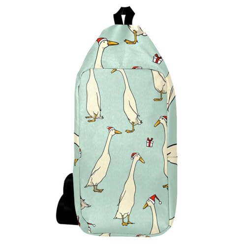 Sac à dos à bandoulière blanc de Noël pour vos balades hivernales en ville