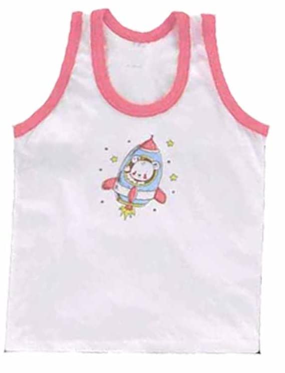 Image of REVOLTEK Printed Vest baniyan Cotton Inner wear for Baby wear Sleeveless Undershirts for Kids Sando ganji Tank-Tops Toddler Girls /Boys Colors Pack of 6