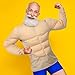 Glitopper Adult Muscle Suit Costumes Muscle Shirt Halloween Costume for Men Fake Muscles Suit for Halloween Cosplay Dress up Party