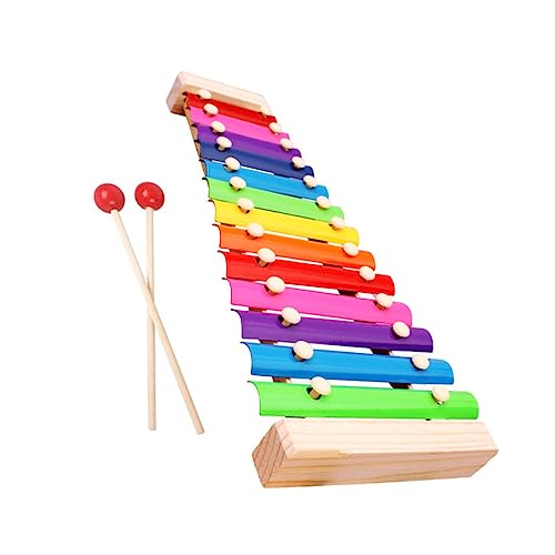 Vaguelly 木琴玩具 彩虹色 音 ハンドノック楽器 知育 幼児向けおもちゃ 音楽教育用打楽器