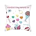 fodera cuscino copricuscini Fodera per cuscini del festival degli amanti Fodera per cuscino Cartoon Love Heart Federe stampate per la decorazione del divano di casa Decor Natale nuovo anno regalo
