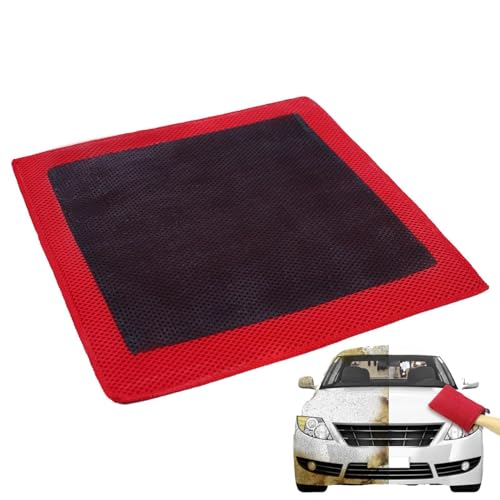 Tela de arcilla para detalles automáticos, toalla de arcilla de microfibra hueca de malla, elimina contaminantes de pintura, limpieza eficaz, toalla de detalles automotrices para pulido de automóviles