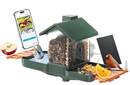 ​Bird Feeder with Camera and Bath, Dual-Lens 2K HD Video, AI Bird Identification, Solar Powered, Instant Alerts, IP66 Weatherproof