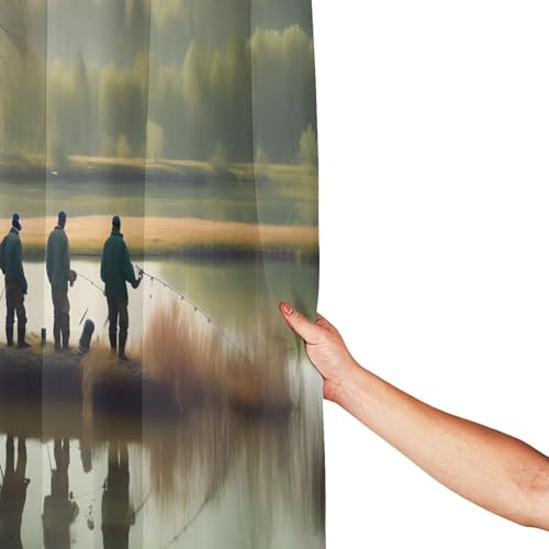Eviter l'eau au sol avec le rideau de douche imperméable EdWal en polyester de 185 cm - 5