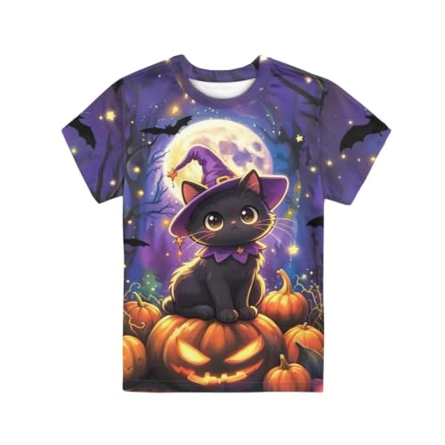 Image of Xhuibop Kids Tshirts Girls Boys 3-16 Years Summer Clothes for Teens Loose Fitting Tops