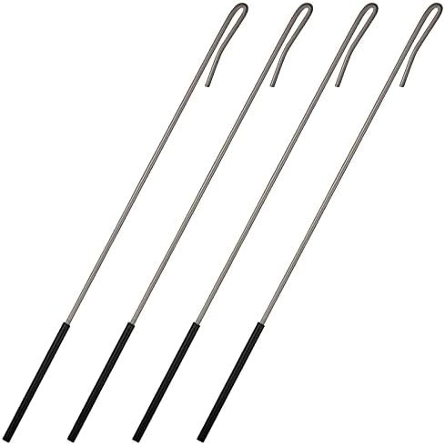 4 Pieces Puppets Arm Control Rod Metal Stainless Steel Puppets Accessory Stick Rubber Protective Sleeve Rod for Small Puppet Arm or Full Body (16.5 Inch)