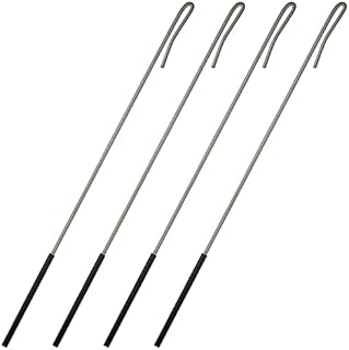 4 Pieces Puppets Arm Control Rod Metal Stainless Steel Puppets Accessory Stick Rubber Protective Sleeve Rod for Small Puppet Arm or Full Body (16.5 Inch)