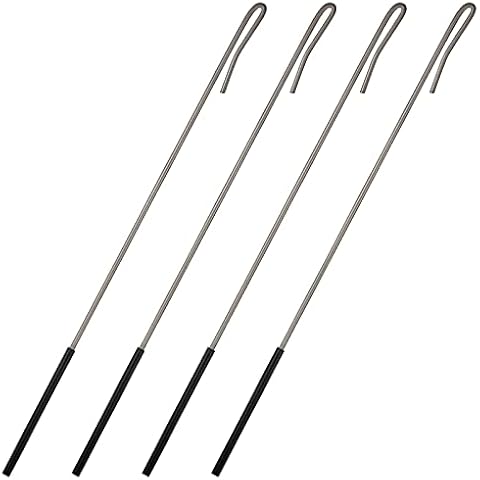 4 Stücke Arm Steuerstab Edelstahl Metall Arm Stange für Marionetten Zubehör Puppen Gummi Schutzhülsen Arm Stange Cover