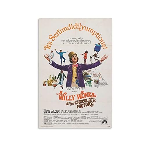 Willy Wonka & chokladfabriken filmer affischer väggkonsttryck vattentät modern estetisk rumsdekor för sovrum väggdekoration för vardagsrum 60 x 90 cm (24 x 36 tum)