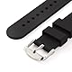 Archer Watch Straps - Uhrenarmbänder aus Silikon mit Schnellverschluss (Schwarz, 20mm)