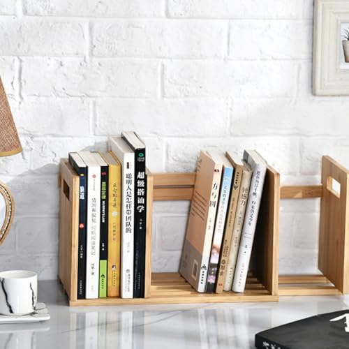 Étagère de bureau en bambou extensible bibliothèque rangement table - 3