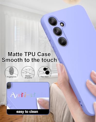 Foluu Silicone Case for Samsung Galaxy A55 5G, Liquid Gel Rubber Bumper Case with Soft Microfiber Lining Cushion Slim Hard Shell Shockproof Protective Cover for Samsung Galaxy A55 5G 2024 (Purple) - image 3