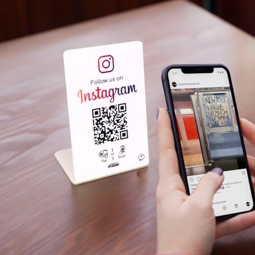 Dispositif NFC Follower Social Media et QR code de comptoir - 5