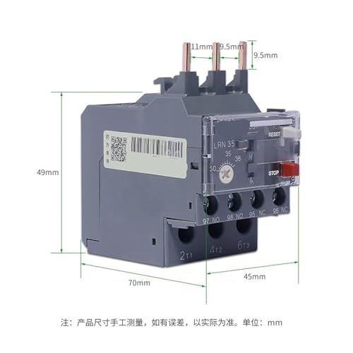 Relais de surcharge électrique triphasé LRN10N pour contacteur AC et base LAEB1N - 3