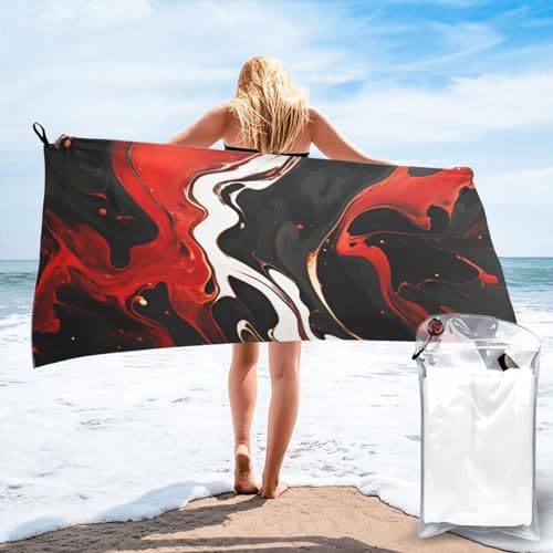 Serviette de plage microfibre séchage rapide résistante au sable serviette bain piscine - 2