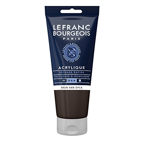 Lefranc Bourgeois Fine Acrylic Colore Acrilico, Marrone (Vandyke Brown), 80 Ml