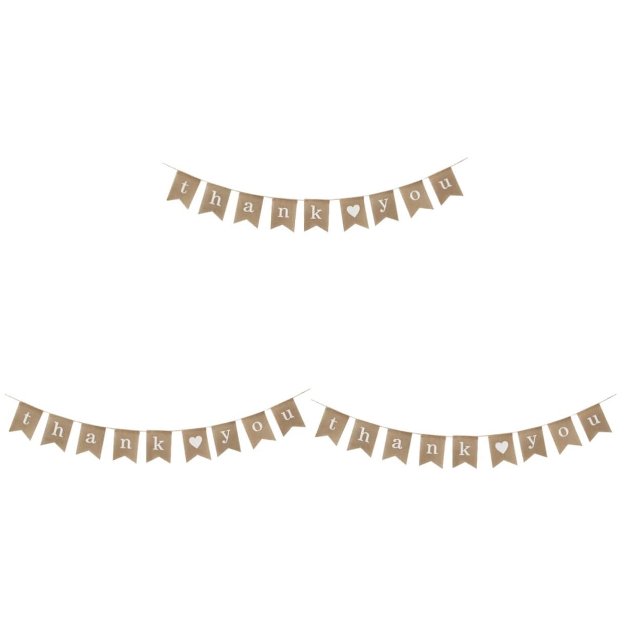 MAGICLULU 3 Uds Gracias Banner Boda Gracias Banderines Banner Yute Banderines Banner Yute Banner