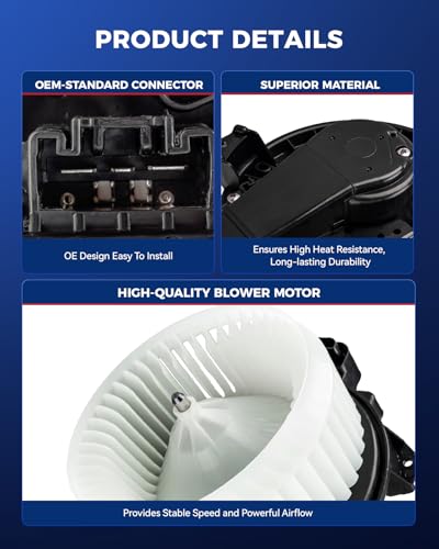 Image of KAX 700215 AC Blower Motor for Toyota Camry 2007-2017,4Runner 2010-2024,Avalon 2005-2018,Highlander 2008-2019,Tundra 2007-2021,Venza 2009-2015,ES350 2007-2013,GX460 2010-2023,RX350 RX450h 2010-2012