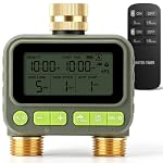 2 Zone Water Timer with Brass Inlet Outlet, Sprinkler Timer for Garden Hose