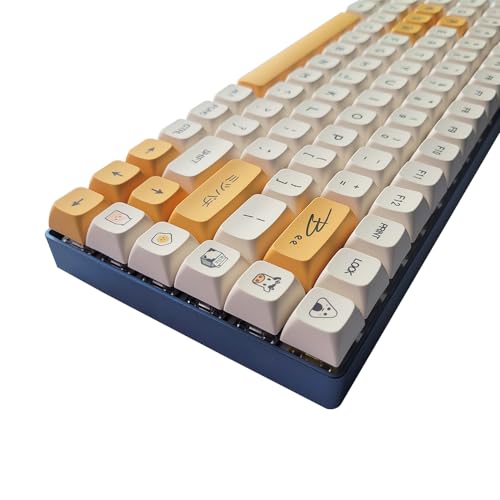 Honey Milk Keycaps, Uniform XDA Profile, PBT Material with Dye-Sub ...