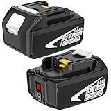 2 Pack 6.0Ah Lithium-ion Replacement Batteries Compatible with Makita 18V Battery BL1860B BL1850B BL1840B BL1830B BL1815B LXT400
