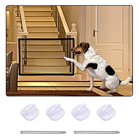 Idison Pet Gate, Pet Safety Guard Mesh Dog Gate, Portable Folding Mesh Safety Dog Gate for Doorways, Stairways, Hallways, Easy to Install (110 x 72.5cm) Cover