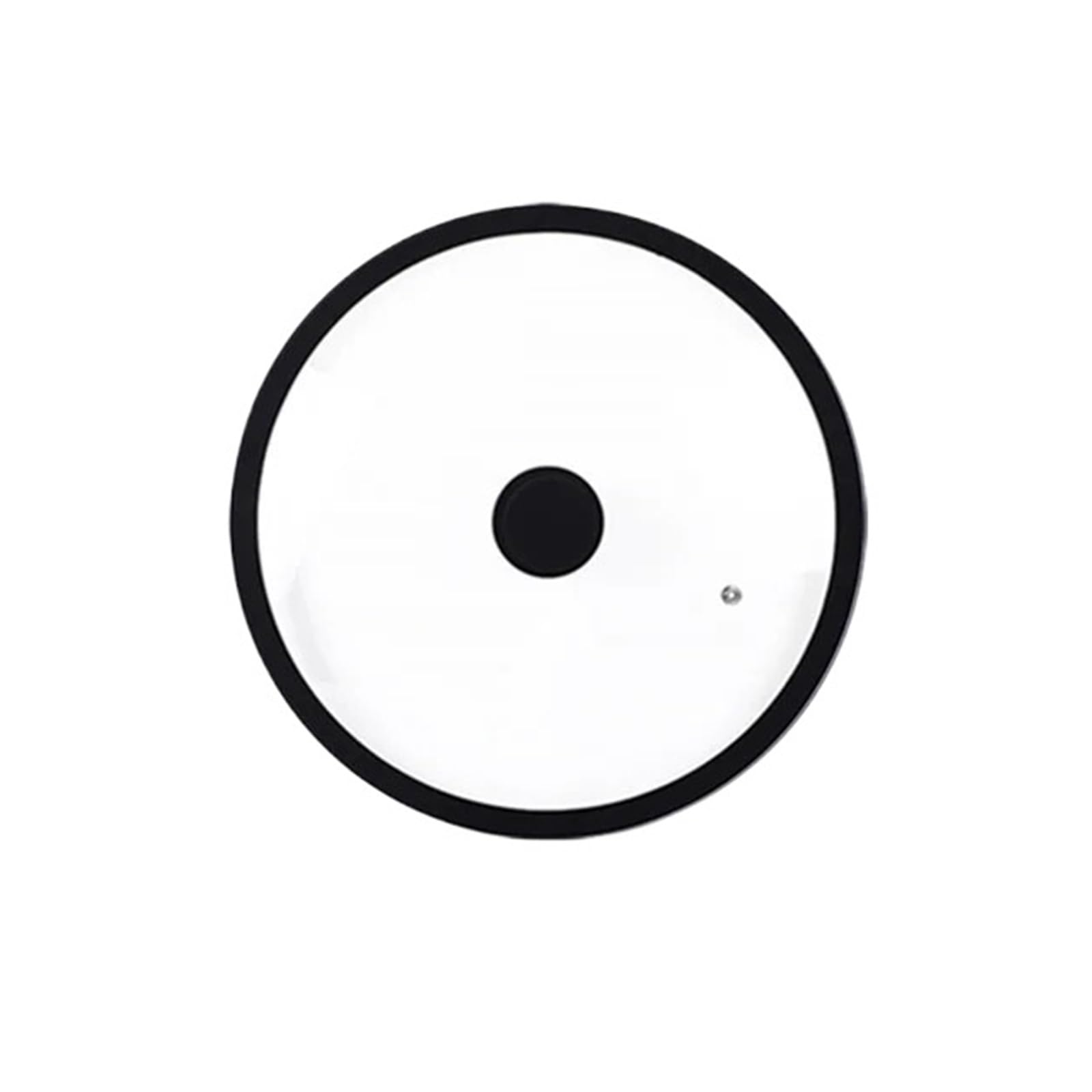 Zyslxhocz Black 20Cm Vented Tempered Glass Universal Lid For Pot Pan Skillet With Heat Resistant Silicone Rim Microwave Splatter Lid Cover(Black 20Cm)