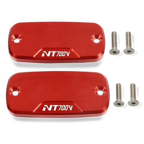 Couvercle réservoir liquide frein moto pour NT 700V 2010-2014 en alu CNC rouge