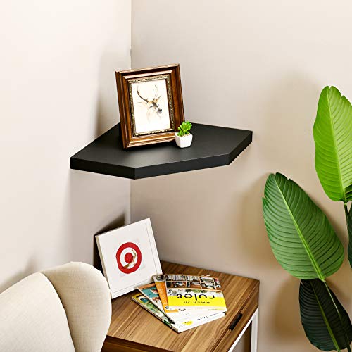 Welland Big Size Phoenix Corner Wall Mount Shelf For Dvd Players/Cable Boxes/Games Consoles/Tv Accessories, Black #TOP5