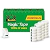 Scotch Cinta mágica, invisible, suministros de oficina en casa y suministros de regreso a clases para universidades y aulas, 24 rollos