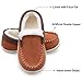 Scurtain Toddler Boys Slippers Girl Slippers Faux Suede Loafer for Boys Kids Shoes Brown Size 8.5