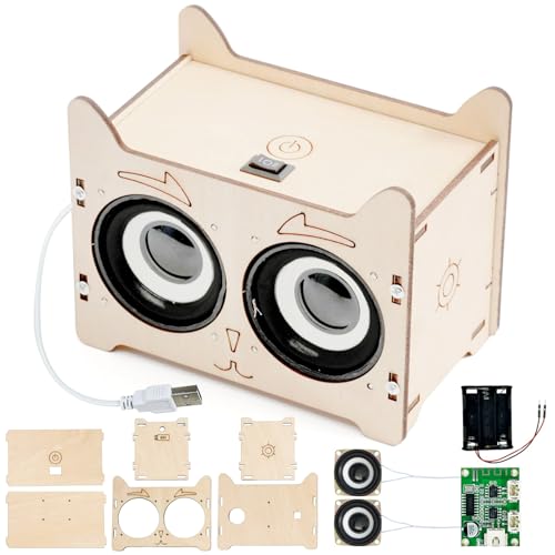 KOIROI DIY Bluetooth Lautsprecher, Elektronik Baukasten Bluetooth Lautsprecher Bausatz Holz Experimente Wissenschaft, STEM-Spielzeug, DIY Electronics Kit für Weihnachten, Geburtstag, Neujahr