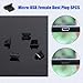 HJZHII 36pcs USB Anti Dust Cover Plugs, 6 Types Silicone Dust Stopper Micro USB Cover Cap Port Protector for USB A Micro USB Type C Ports