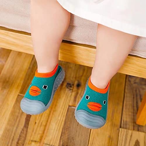 Sock Shoes Toddler,Autumn Winter Boys Girls Floor Socks Shoes Non Slip Cute Cartoon Duck Pattern Baby Girl Shoes2