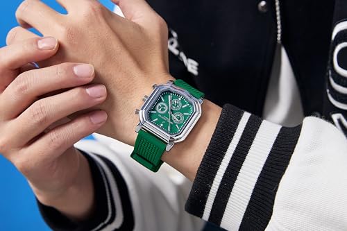 Image of Daniel Hechter Paris Moulin Collection Analog Watch for Men with Square Case, Luminous Hands & Markers, Multifunction Dial and Silicone Strap