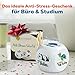 GLÜCKSGUT® Anti-Stress-Würfel | Chill Out | Lustiger Stresswürfel | 6 Motive, Geschenkbox & Anleitung | Spielzeug für Stressabbau, Kollegen & Büro Geschenk
