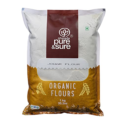 Pure & Sure Organic Jowar Flour | Healthy Food for Weight Loss | Gluten Free Atta, No Preservatives, No Trans Fats, High Protein Food | Jowar Flour 1kg Pure & Sure Organic Jowar Flour | Healthy Food for Weight Loss | Gluten Free Atta, No Preservatives, No Trans Fats, High Protein Food | Jowar Flour 1kg