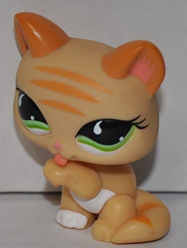 Shorthair #842 (Orange, Green Eyes, White Belly) - Littlest Pet Shop (Retired) Collector Toy - LPS Collectible Replacement Single Figure - Loose (OOP Out of Package & Print) image 3