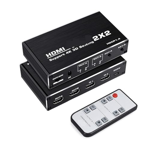 Matrice de commutation 4K 2x2 pour connecter deux sources HDMI sans débrancher vos câbles