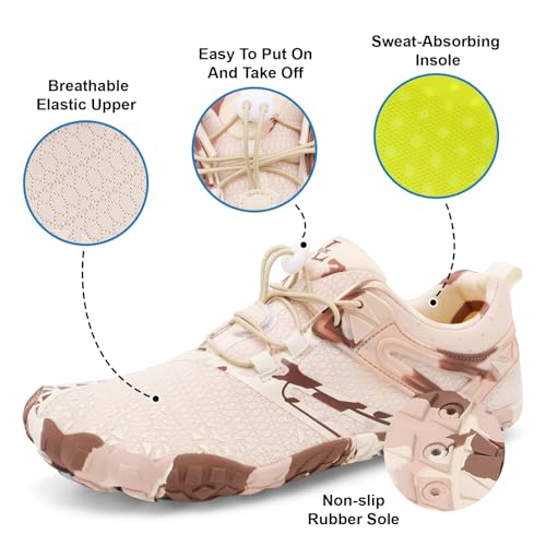 Image of XIHALOOK Athletic Hiking Water Shoes Womens Mens Quick Dry Barefoot for Beach Walking Kayaking Surfing Training