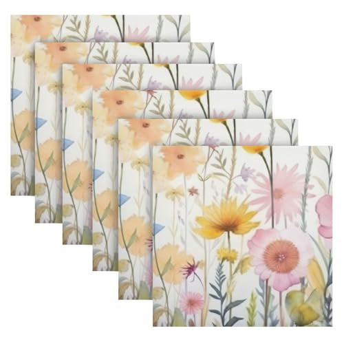 Servilletas de tela Wild Flower set x6 miniatura 6