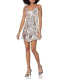 Speechless Women's Sleeveless Sequined Slip Party Dress, Silver, Medium