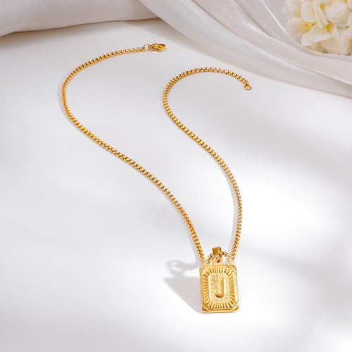Image of Rubans Demi Fine Stainless Steel Alphabet Pendant CZ Gift for Women & Girls