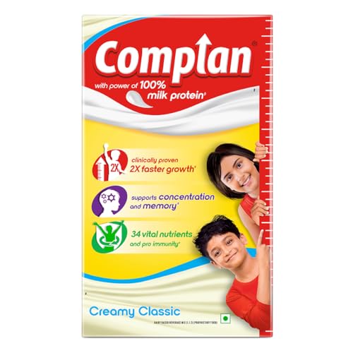 Complan Nutrition Drink Powder for Children, Creamy Classic Flavour, 1 Kilogram Carton | Nutrition drink for kids with protein & 34 vital nutrients