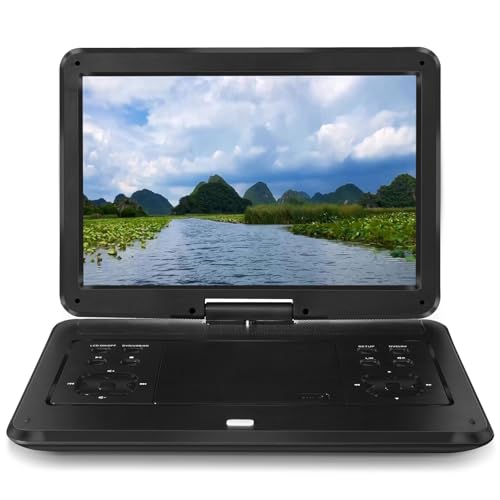 �|�[�^�u��DVD�v���[���[ HD ��]�\�X�N���[�� 25 �C���` DVD CD �v���[���[�X�[�p�[�X�����Q�[�������o�b�e���[�z�[���|�[�^�u���ړ� 3D �f�B�X�N�r�f�I�}�V���X�s�[�J�[�e���r ��x�[�d����Β����Ԏg�p�\(Black)