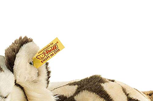 Steiff Bharat Tiger - 43 cm - Plüschtiger liegend - Kuscheltier für Kinder - weich & waschbar - weiß (066153)