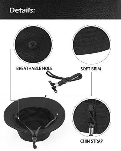Image of XXL Oversize Bucket Hat Reversible, XL L M S Fisherman Sun Cap With Chin Strap, Travel Beach Outdoor Hat For Men Women