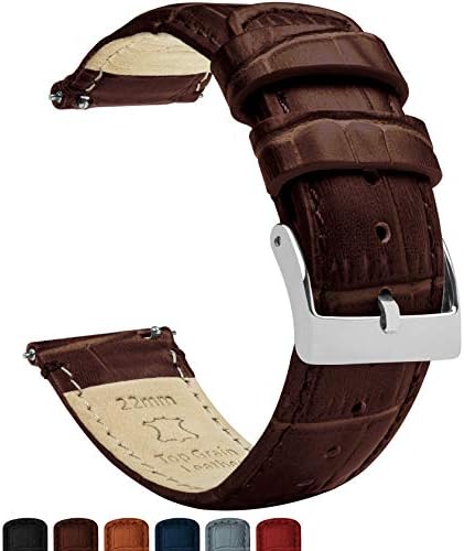 Barton Alligator Grain - Quick Release Leather Watch Bands - Choose Colour & Width - 16mm, 18mm, 20mm, 22mm, or 24mm